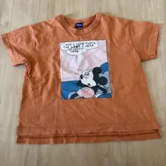 Disney ミッキーマウス Tシャツ 130cm オレンジ