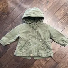 ZARA 80㎝　オリーブグリーン アウター フード付き