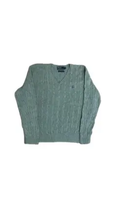 90s Polo by Ralph Lauren タッサーシルク ケーブルニット