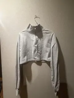 INGNI ハーフジップ クロップド丈 スウェット グレー