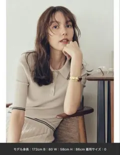 【セットアップ対応】ポロ衿リブニットプルオーバー