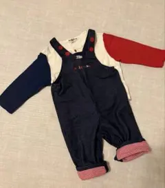 ミキハウス カラフルオーバーオールセット