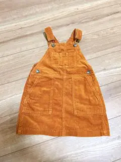 ユニクロ　キッズ　110ジャンパースカート　オレンジ