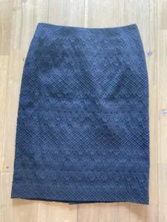 【美品】トゥモローランド レース タイトスカート ブラック