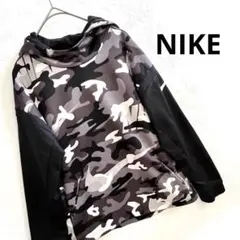 【人気】NIKE カモフラ柄パーカー 150〜160 迷彩 ドライフィット