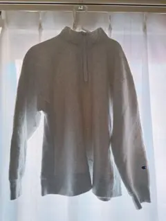 Champion グレー ハーフジップ スウェット