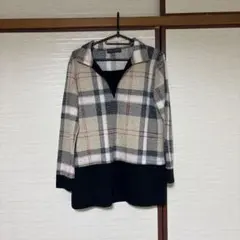 FASHION MESSAGE チェック柄 長袖カットソー