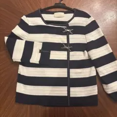 UNTITLED ボーダー ノーカラージャケットのサムネイル
