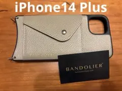 BANDOLIER iPhone14Plus ベージュ系ポケット付きスマホケース