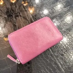 GUCCI シマ コインケース ピンク