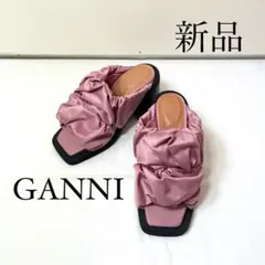 GANNI ガニー　デザインサンダル　ピンク　23cmのサムネイル