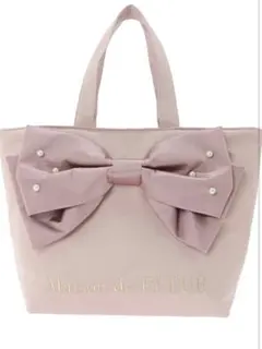 maison de fleur ピンクリボントートバッグ