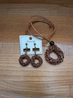 山葡萄イヤリング ネックレス セット