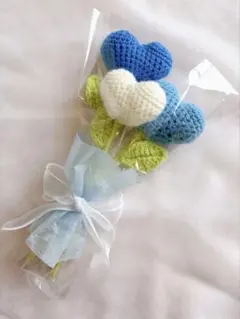 【枯れない花束】ハート お花 青色Ver.