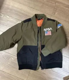 一回着用NASA MA-1ジャケット オリーブグリーンカーキジャンパー
