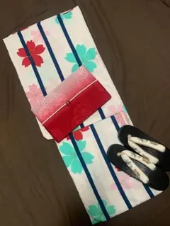 ◇ノー皺加工最高級カルキュロ◇モダンダリアのシンプル古典浴衣◇しわ