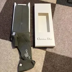 Christian Dior ロゴ刺繍ソックス カーキ