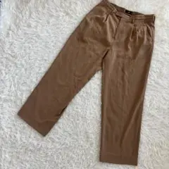 HARE タック入りスラックス ブラウン Mサイズ