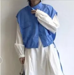 Yk様　専用　 青いノースリーブベスト