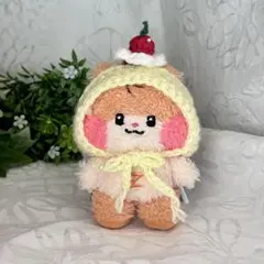 zeroni ゼロニ ぬい服 ネコ耳 ボンネット ニット帽 生クリーム いちご