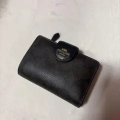 COACH 二つ折り財布 シグネチャー ブラックのサムネイル