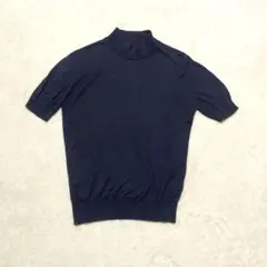JOHN SMEDLEY モックネック シーアイランドコットン ネイビー XSのサムネイル