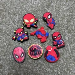 【新品】スパイダーマン　クロックス用ジビッツ　デコパーツ　8点セットのサムネイル