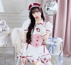 ジェラートチェックナース Malymoon マリームーン レッド 赤 コスプレ