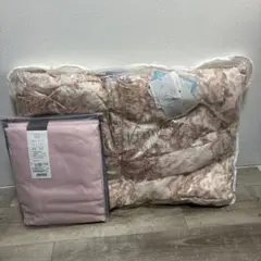 東京西川 羽毛肌掛けふとん ウォッシャブル　シングル　ピンク　シーツセットのサムネイル