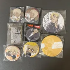 名探偵コナン　安室透　缶バッチ　キーホルダー