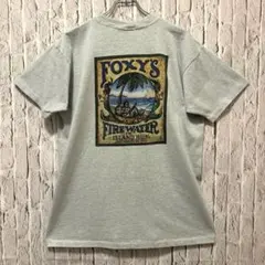 90s USA製Foxy's 'Firewater' 半袖Tシャツバックプリント