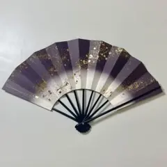 【箱付き】 舞扇 扇子 詩舞 日本舞踊 踊り扇子 装飾用 紫と白グラデーション