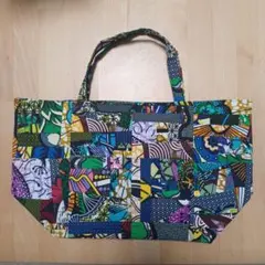ハンドメイド/トートバッグ/パッチワーク/アフリカ布/アフリカン
