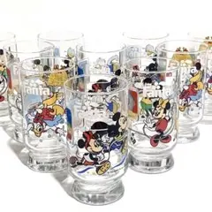 【非売品・未使用】ファンタ ディズニーガラスコップ 10客セット　昭和レトロ