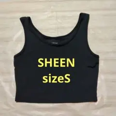美品 SHEIN リブタンクトップ ブラック Sのサムネイル