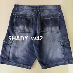 新品☆ GIRBAUD シャトルパンツ デニムハーフパンツ ダメージ加工 90s