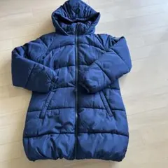 ネイビー 中綿コート 150cmフード付き