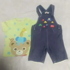 ミキハウス オーバーオール 80 Tシャツセット