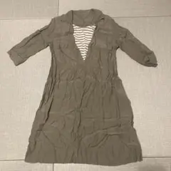 L 授乳服　七分袖ワンピース