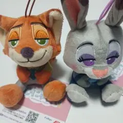 ズートピア　むにゃすやマスコット ジュディ ニック 2個セット