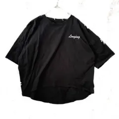 GRL グレイル Tシャツ カットソー 半袖 刺繍 体型カバー 綿 フリーサイズ