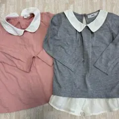 襟付き長袖カットソー 2点セット 100cm