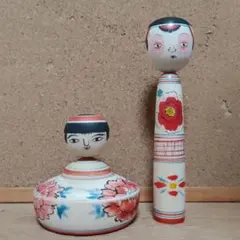 こけし 柿澤是伸 ミニ 帽子 松竹梅 日本人形 工芸品 置物 お土産