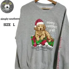 アメリカ古着simply southern ビックシルエットトレーナー裏起毛 L
