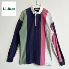 L.L.Bean USA製 ラガーシャツ M マルチカラー 90s 古着
