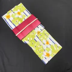 帯浴衣セット★モダン青ストライプ白花柄★新品未使用 浴衣 ゆかた