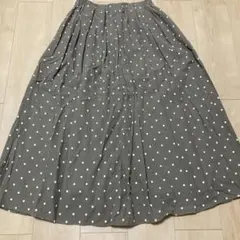 サマンサモスモス　綿麻ドットスカート