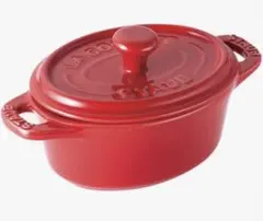 8/27まで！STAUB ストウブ セラミック ミニオーバルココット レッドのサムネイル