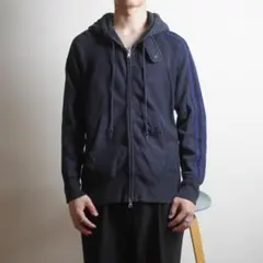 ENGINEERED GARMENTS ダブルジップパーカー 紺/XW251