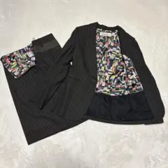 【極美品】ポールスミス　セットアップ　裏地派手　ダークグレー　40　L